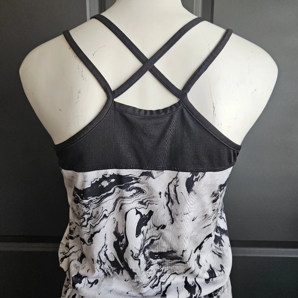 Athletic Works Girls Black White‎ Romper Size 14/16 Pickeball Tennis